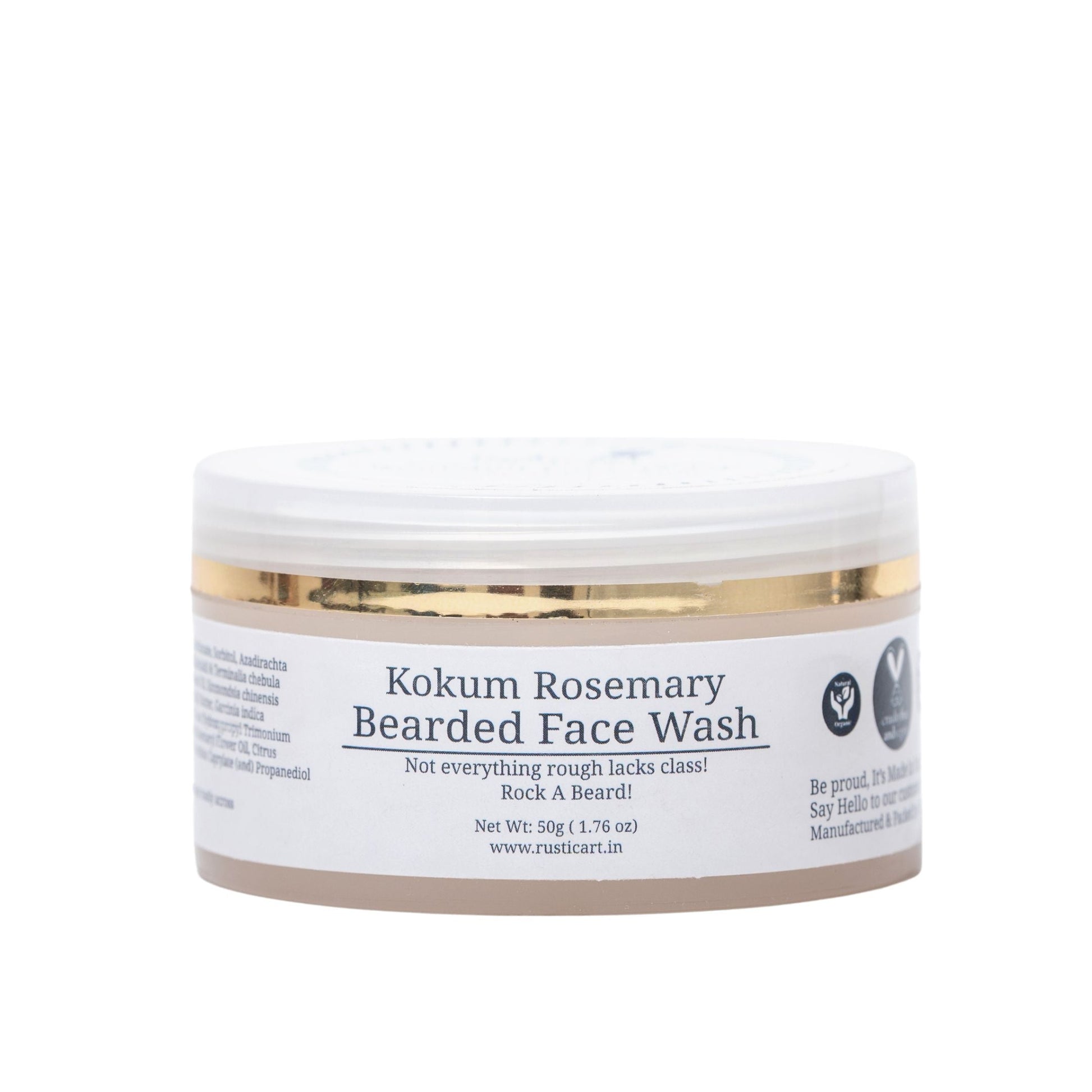 Kokum Rosemary Bearded Face Wash Concentrate (50gm), Rustic Art