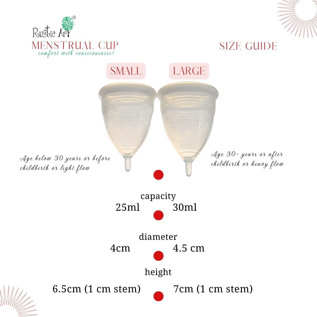 LARGE Menstrual Cup (Only Cup), Rustic Art