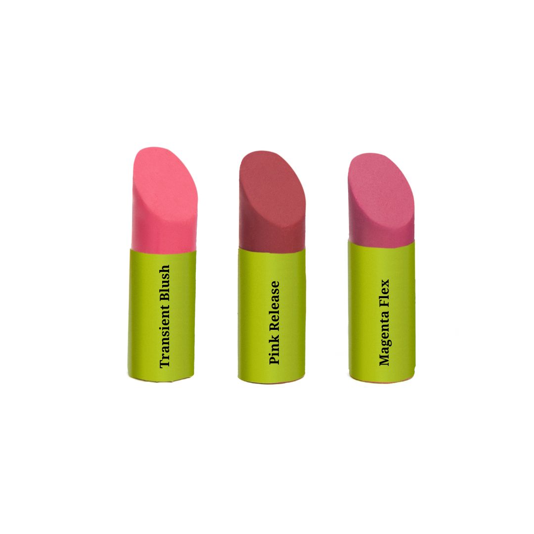 Little Pink | Zero waste Lip & Cheek Tint | Pack of 3 (MINI), Rustic Art