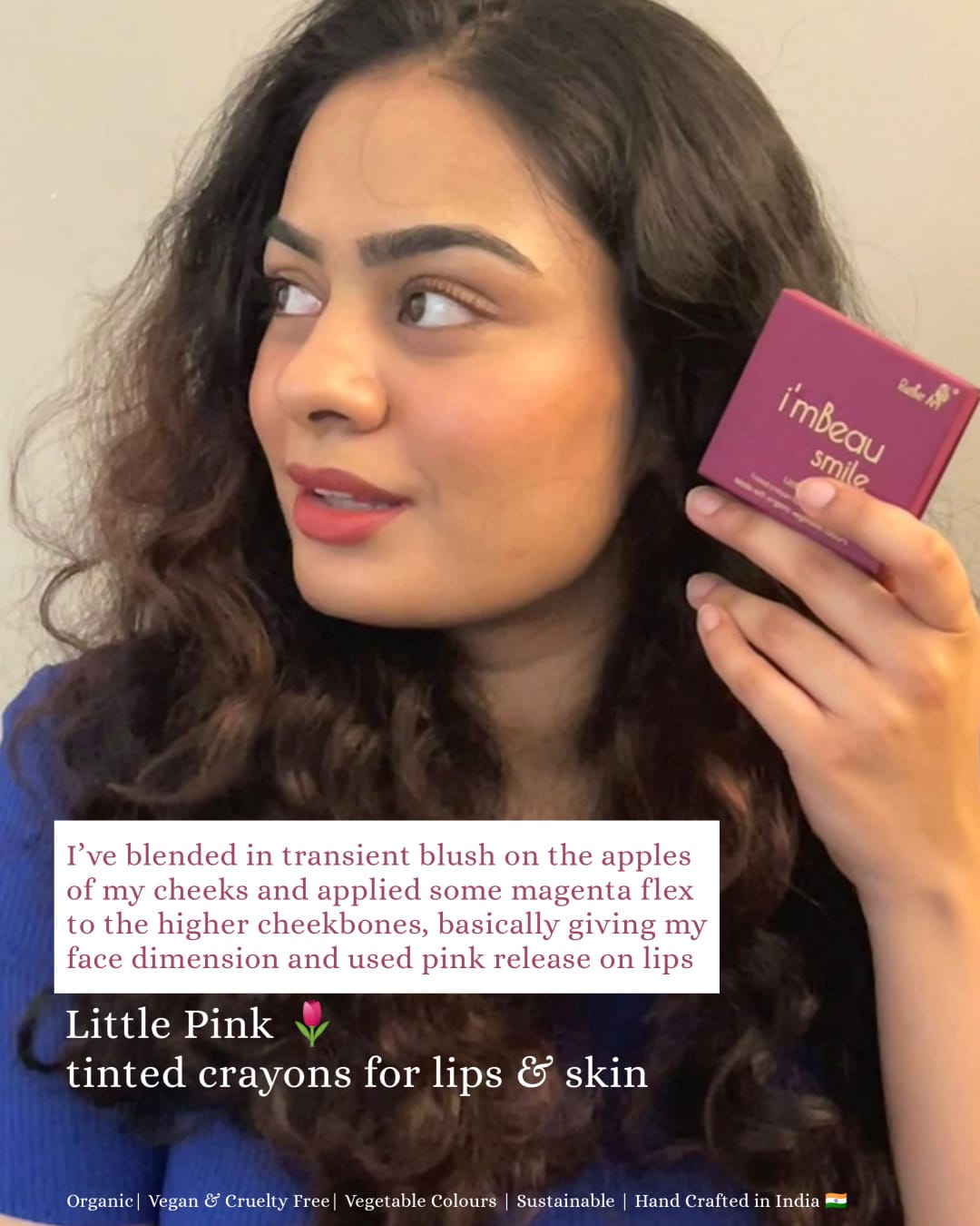 Little Pink | Zero waste Lip & Cheek Tint | Pack of 3 (MINI), Rustic Art