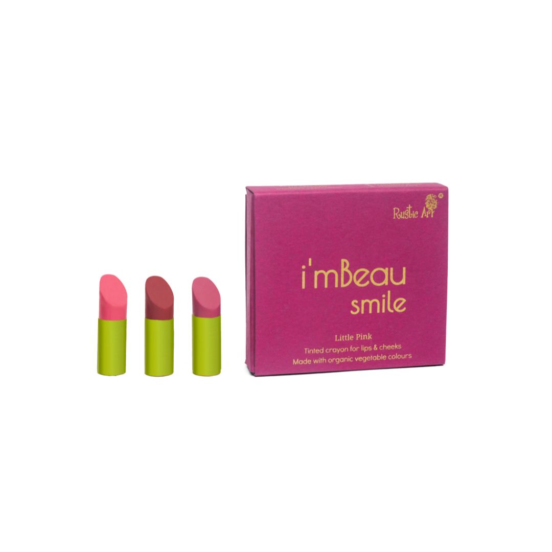 Little Pink | Zero waste Lip & Cheek Tint | Pack of 3 (MINI), Rustic Art