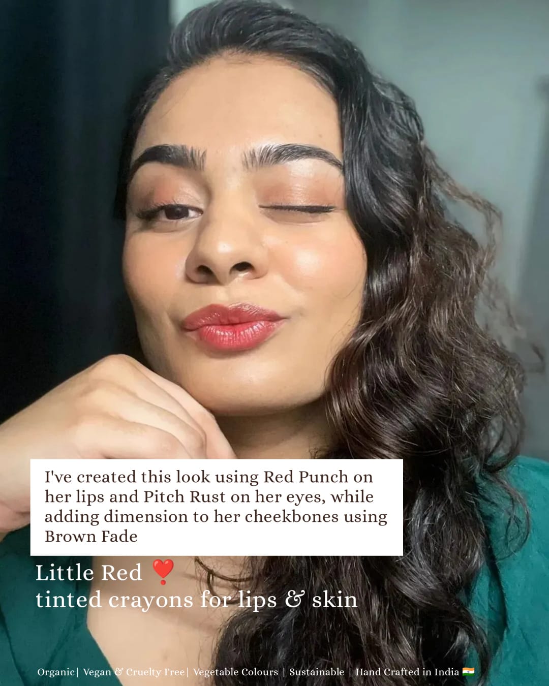 Little Red | Zero waste Lip & Cheek Tint | Pack of 3 (MINI), Rustic Art