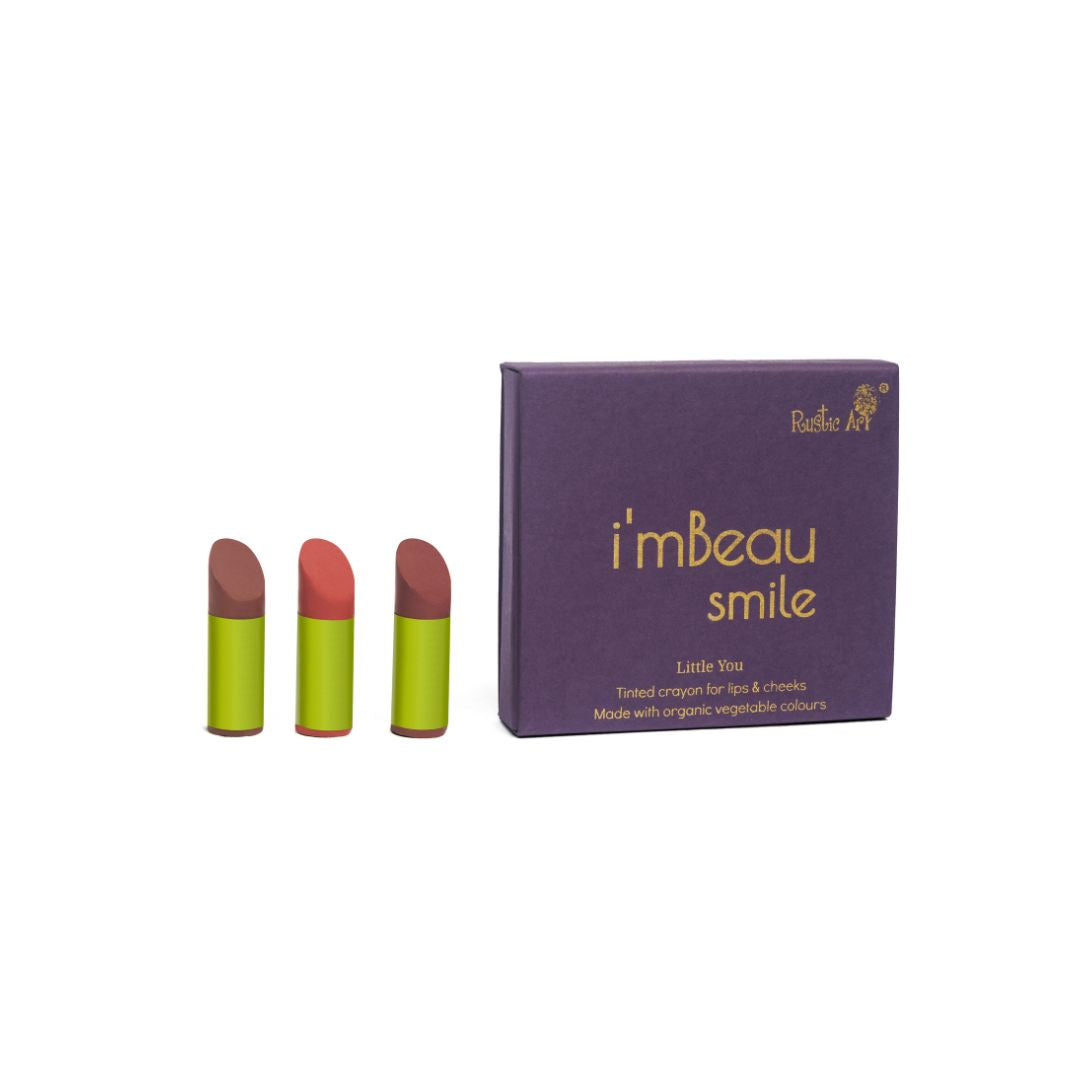 Little You | Zero waste Lip & Cheek Tint | Pack of 3 (MINI), Rustic Art