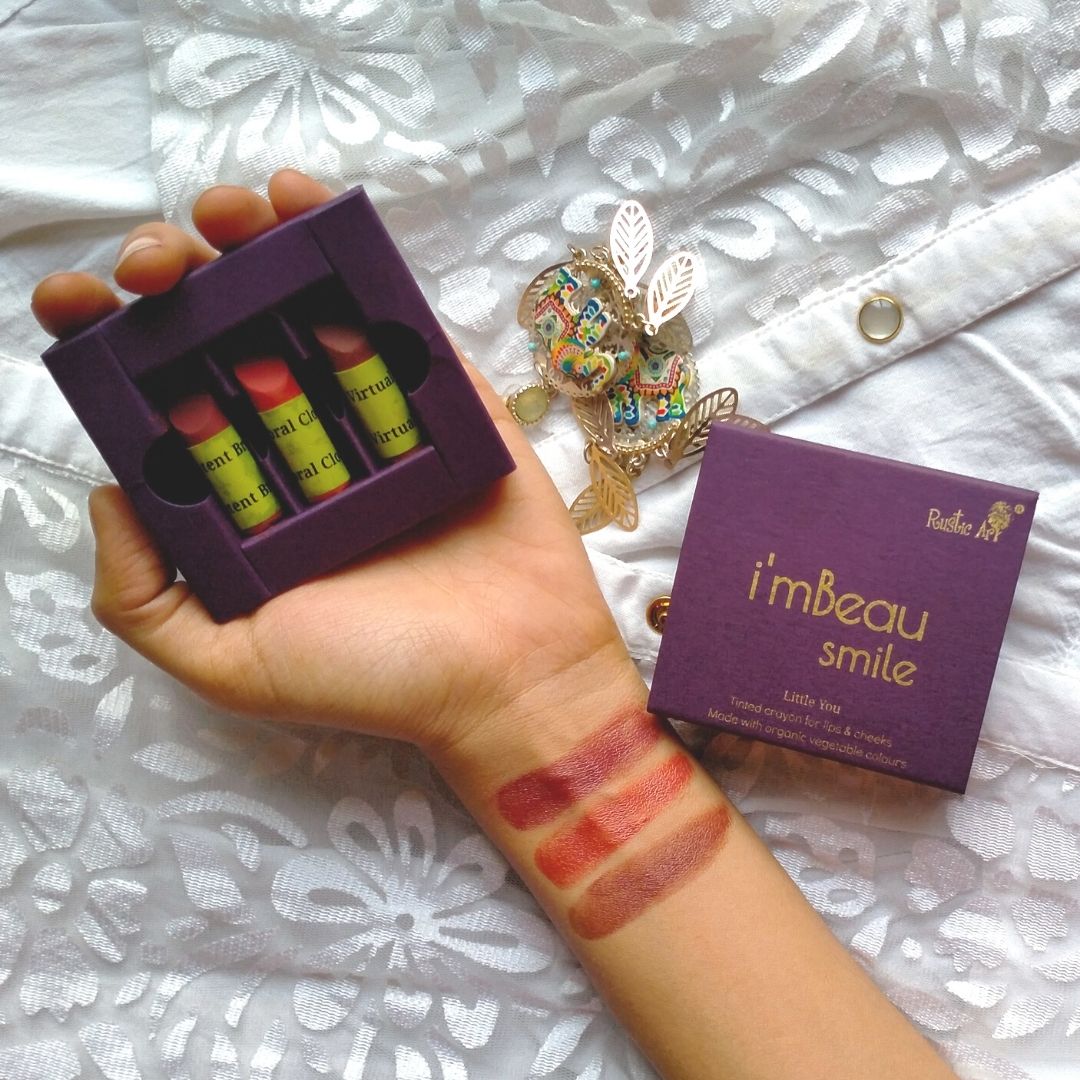 Little You | Zero waste Lip & Cheek Tint | Pack of 3 (MINI), Rustic Art