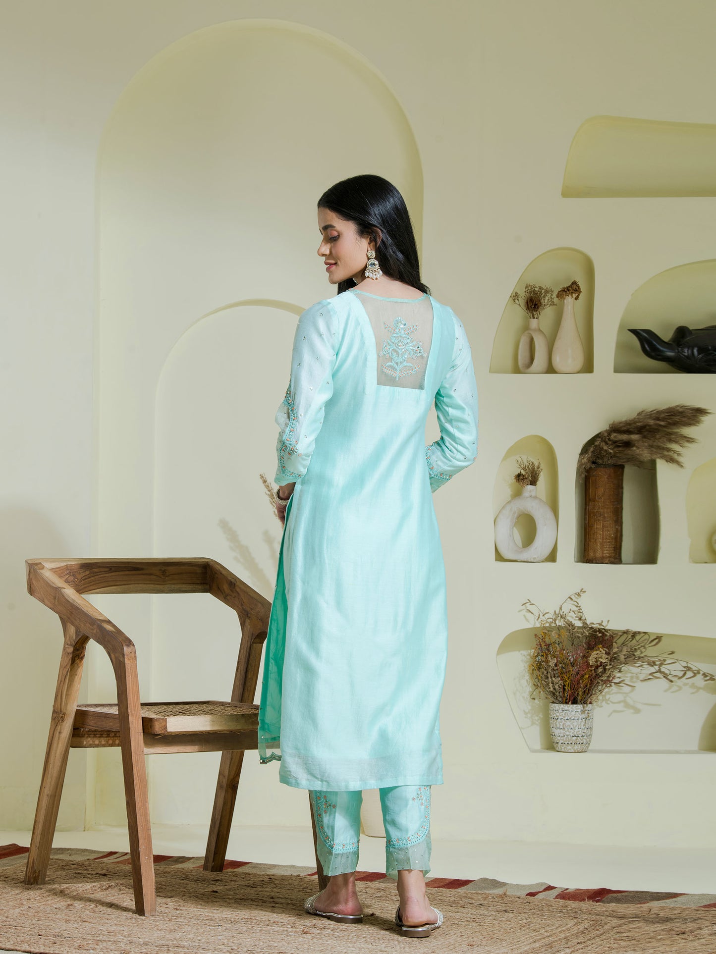 Sea green 2 piece kurta set