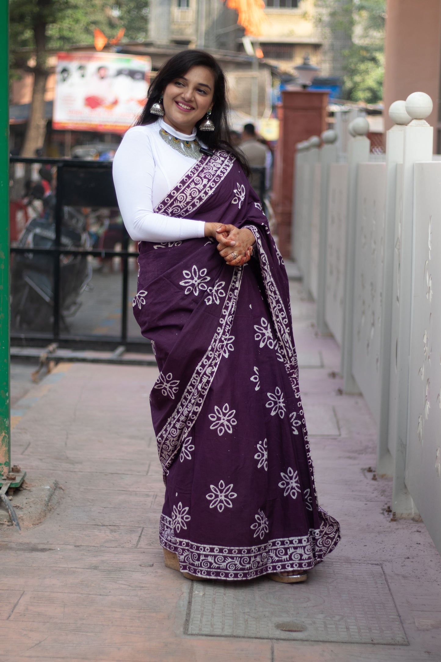 Pure Khadi Cotton Handwoven Brown Shade Saree