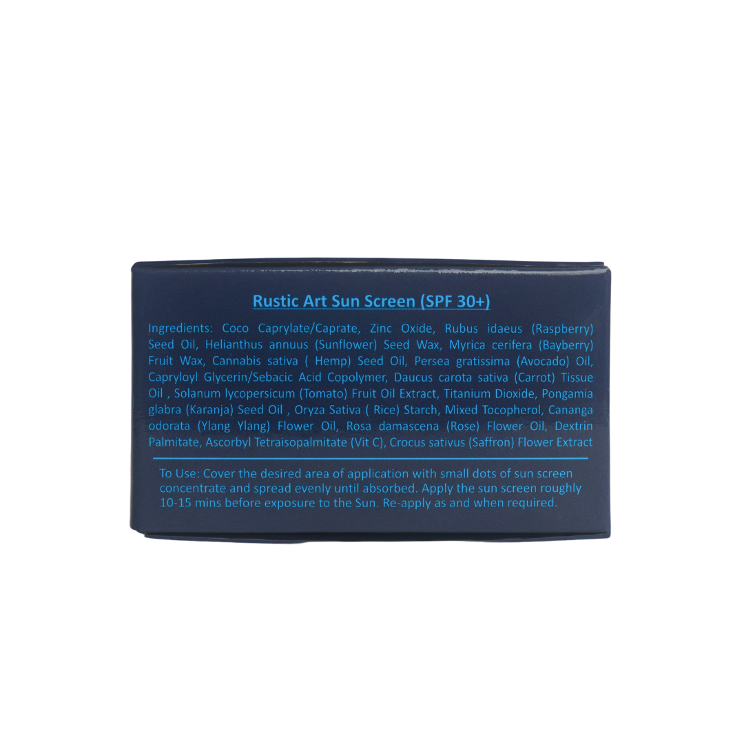 Mineral Sunscreen with Vitamin C SPF 30+ (30gm), Rustic Art