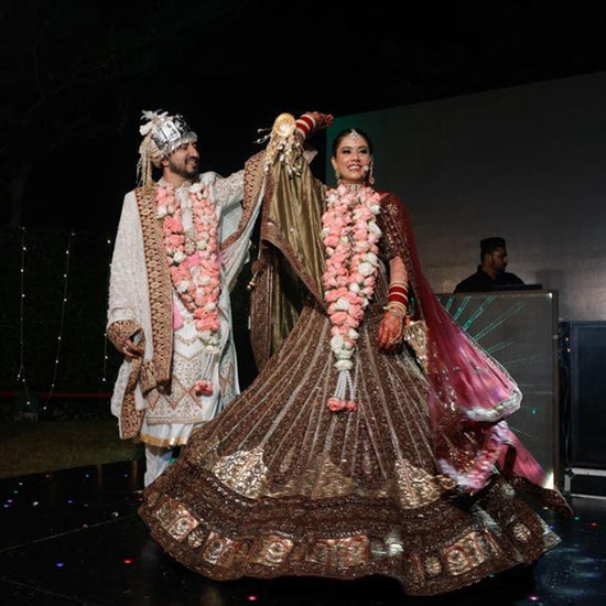 Red Embroidered  Bridal Lehenga Choli - Clearance