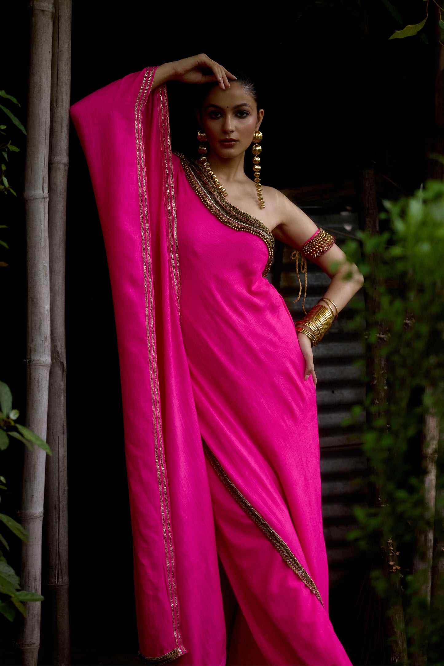 Pink Bridesmaid saree