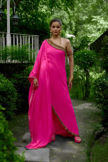 Pink Bridesmaid saree