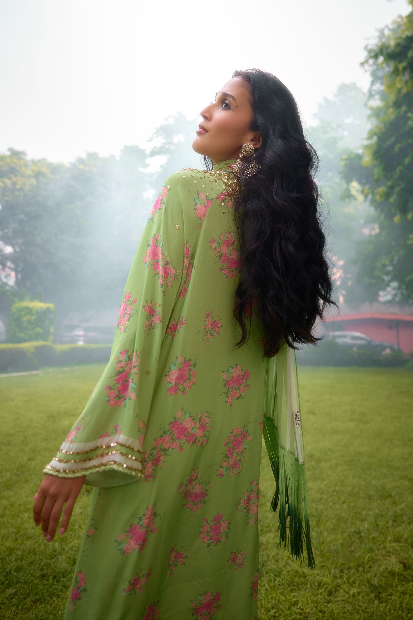 Dilkush Green Kurta Sharara Set