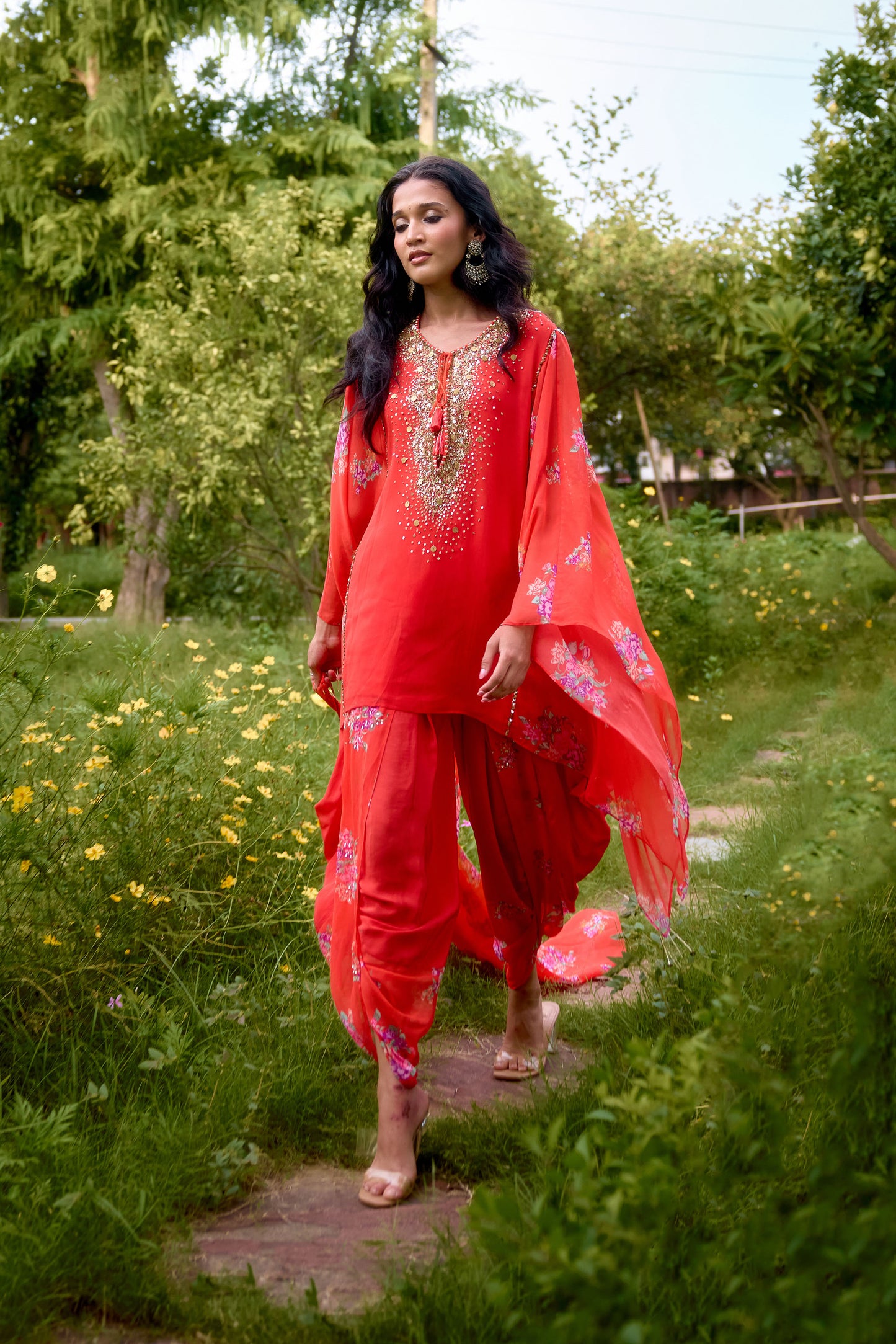 Dilruba Coral Kurta