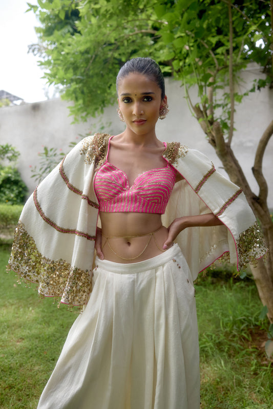 White and pink dress