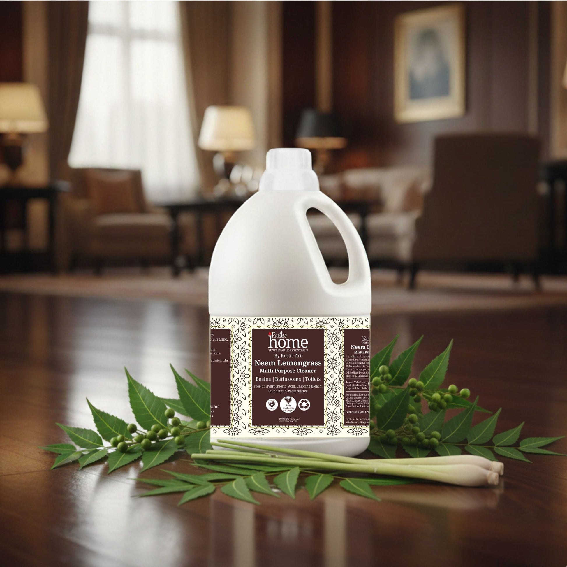 Neem Lemongrass Multi Purpose Cleaner 5kg, Rustic Art