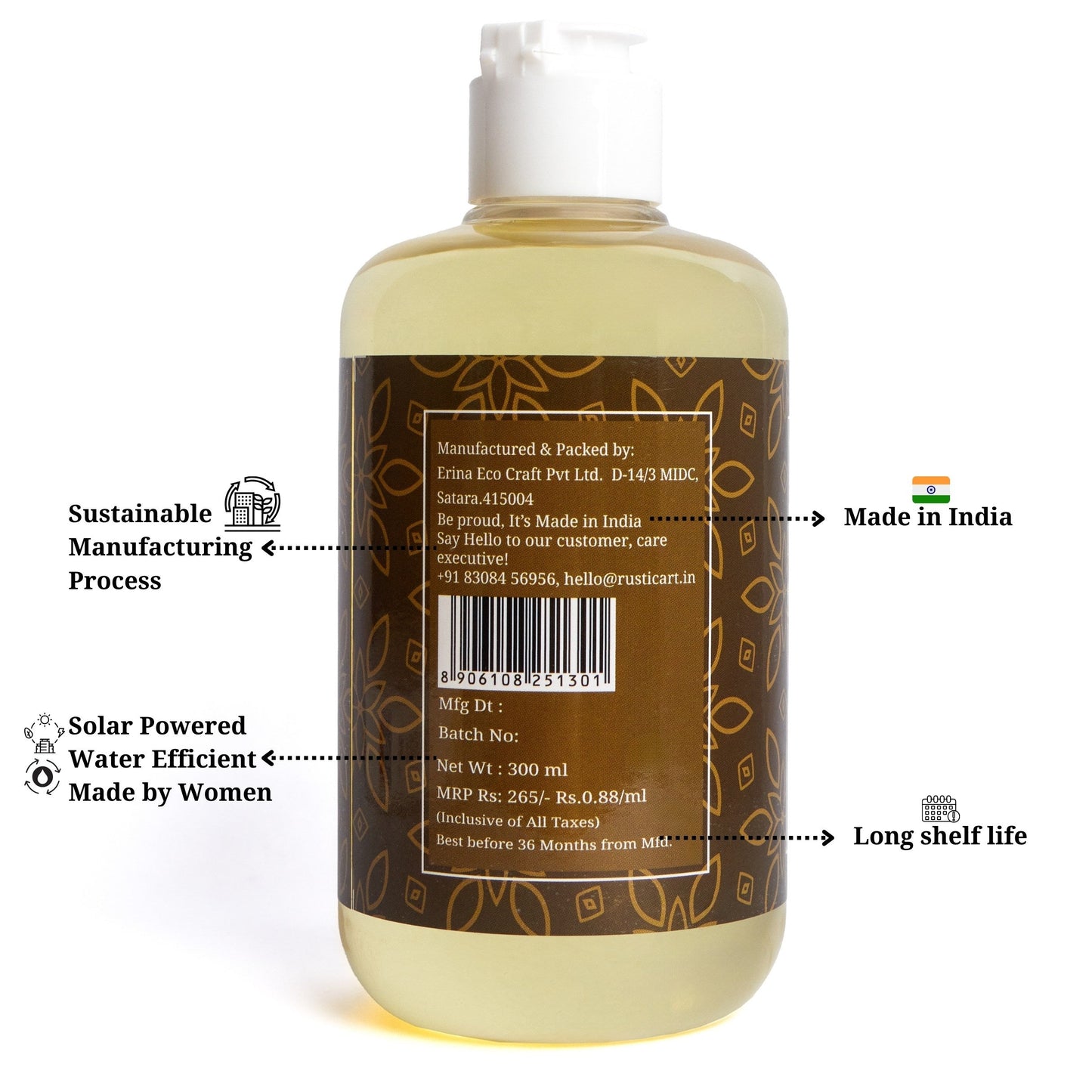 Neem Lemongrass Multipurpose Cleaner (300ml), Rustic Home