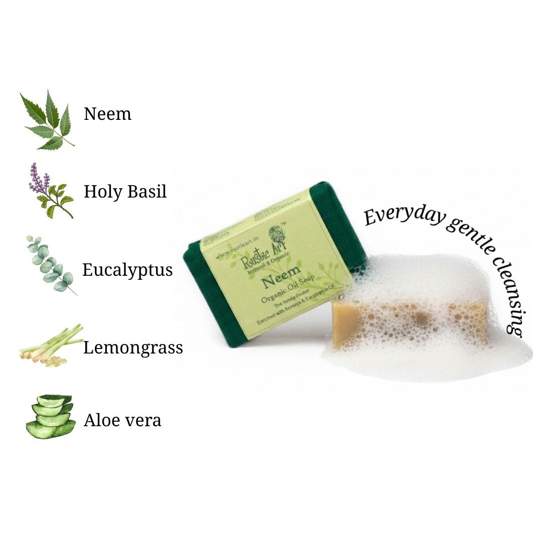 Neem Soap (100gm), Rustic Art