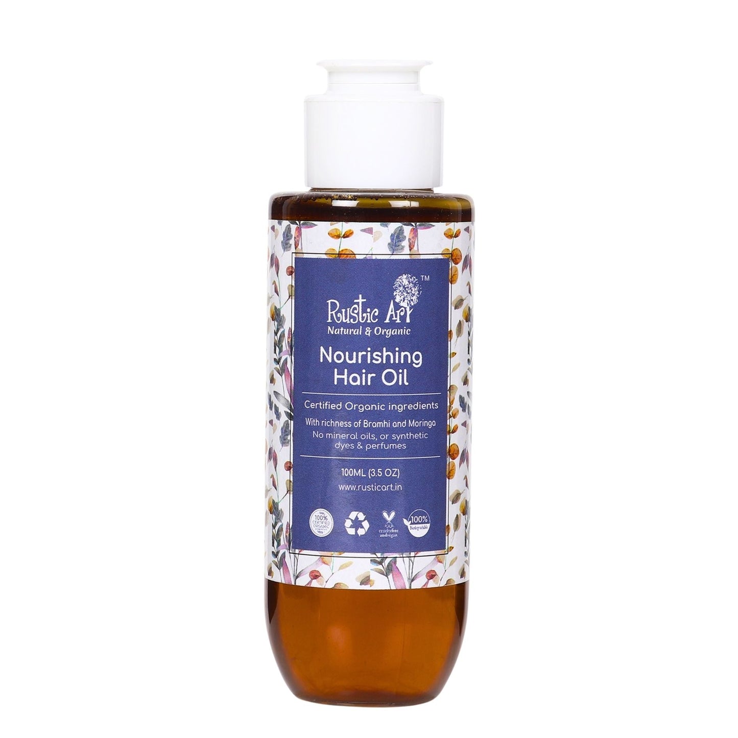 Nourishing Hair Oil with Rosemary & Brahmi (100ml), Rustic Art