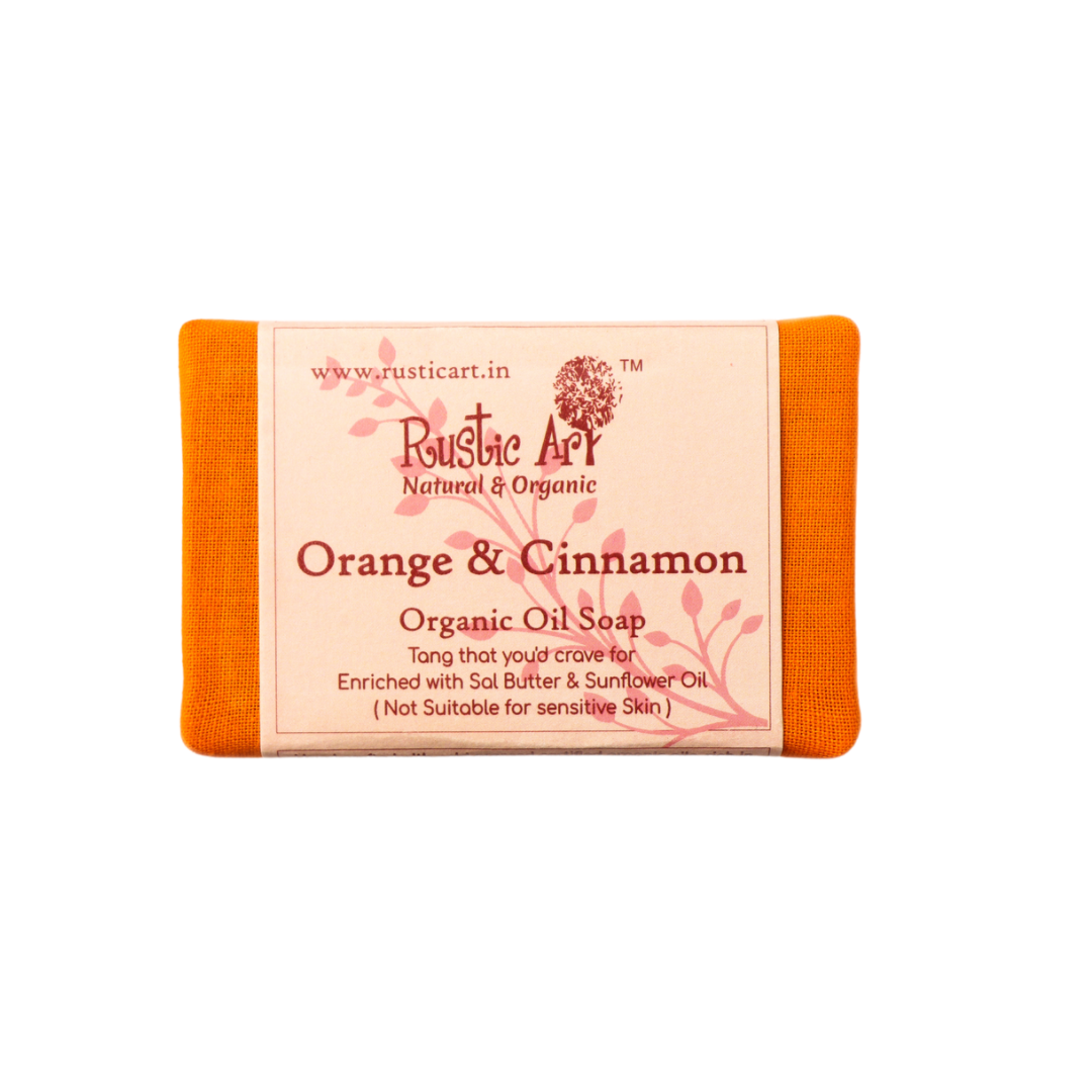 Orange & Cinnamon Soap (100gm), Rustic Art