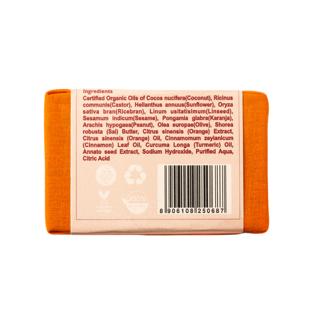 Orange & Cinnamon Soap (100gm), Rustic Art