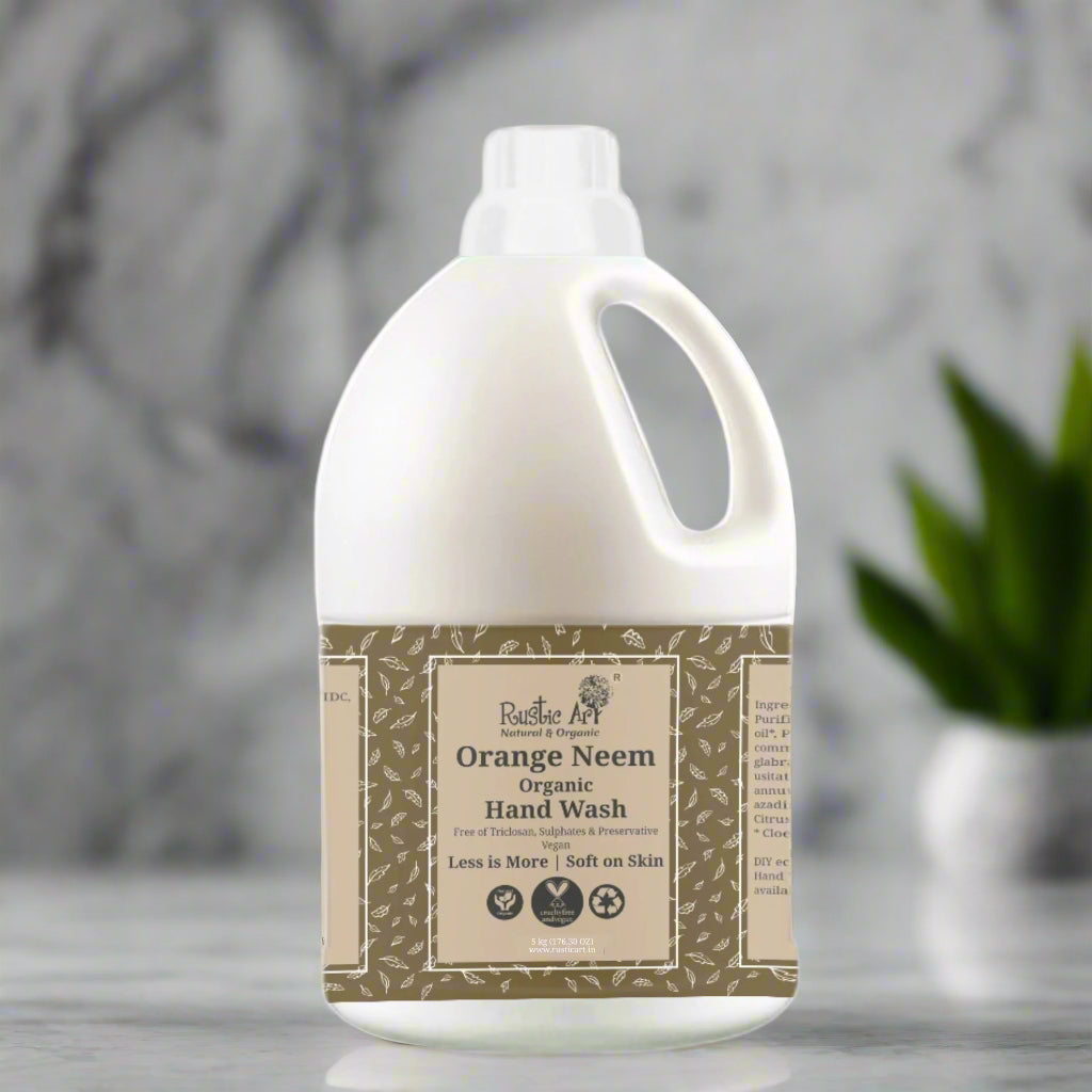 Orange Neem Hand Wash (5 liter Refill Pack), Rustic Home