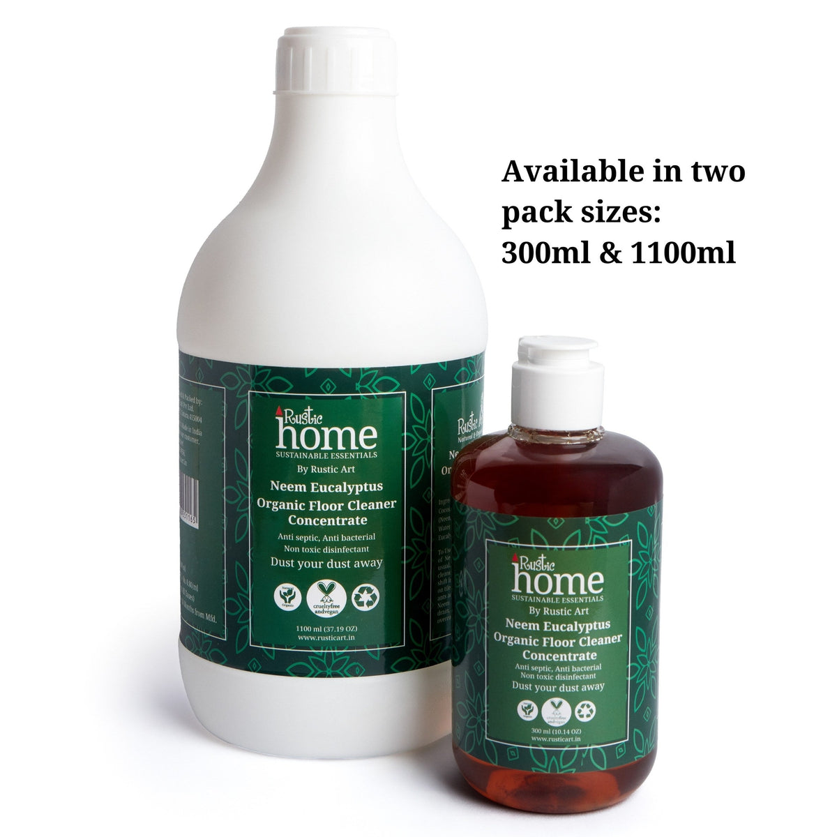 Organic Neem Eucalyptus Floor Cleaner Concentrate (1100gm), Rustic Home