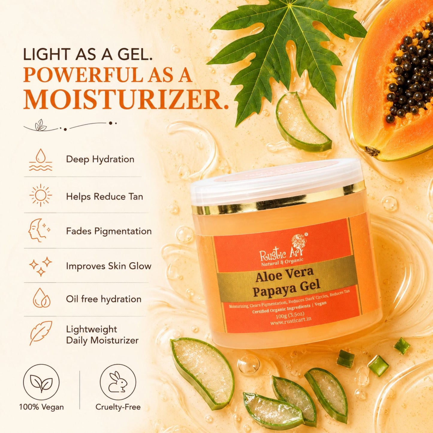 Aloe Vera Papaya Gel with Niacinamide 100 gm