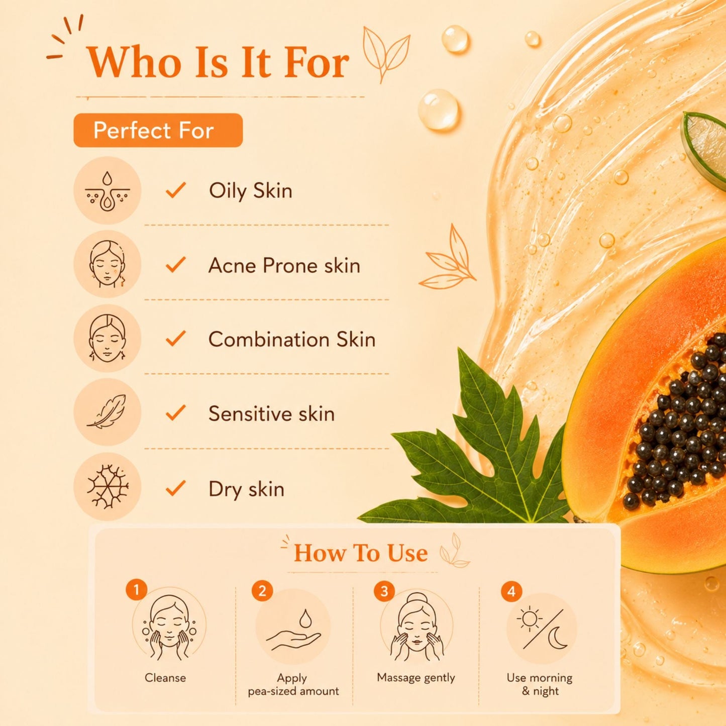 Aloe Vera Papaya Gel with Niacinamide 100 gm