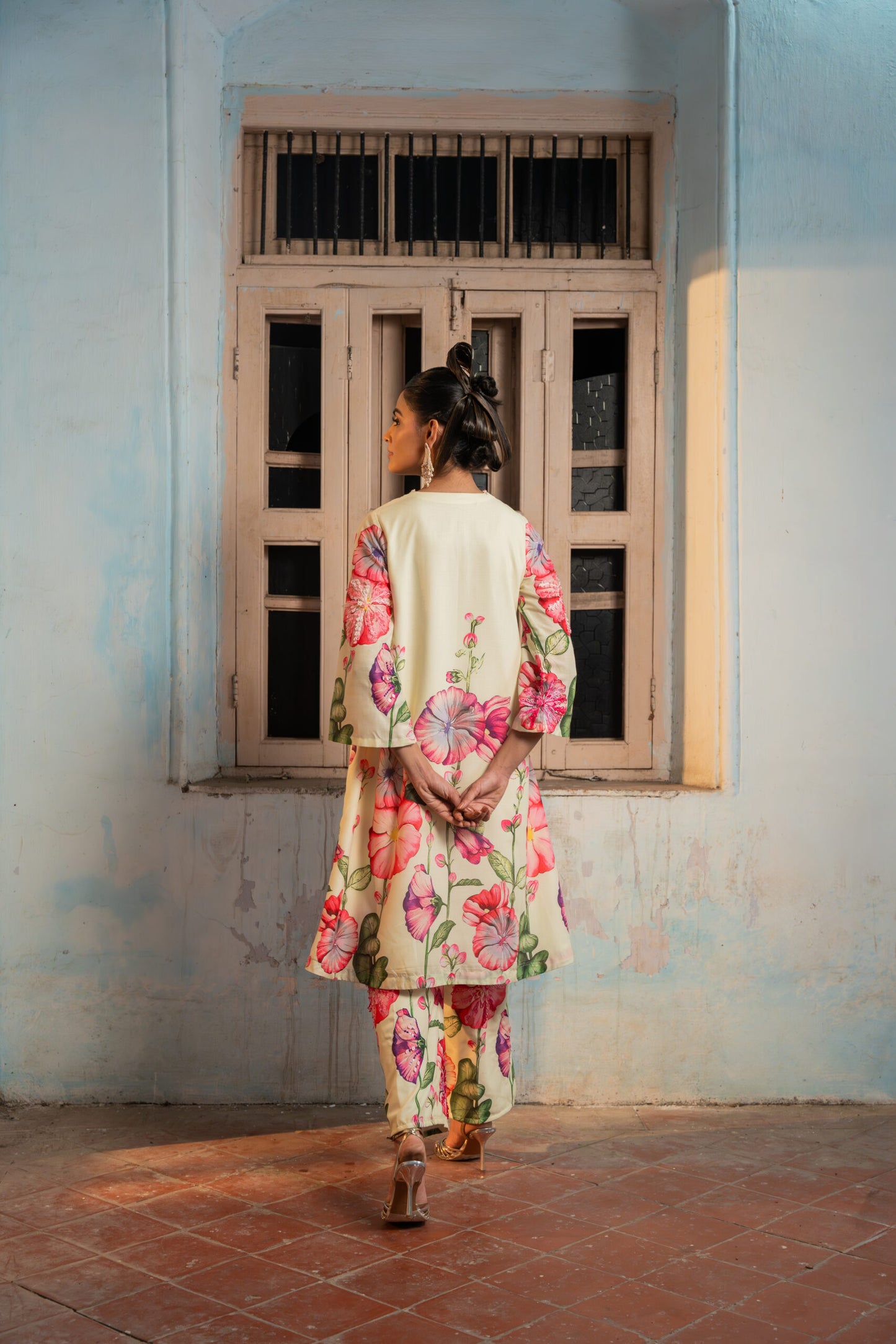 Blooming Cream Kurta Set