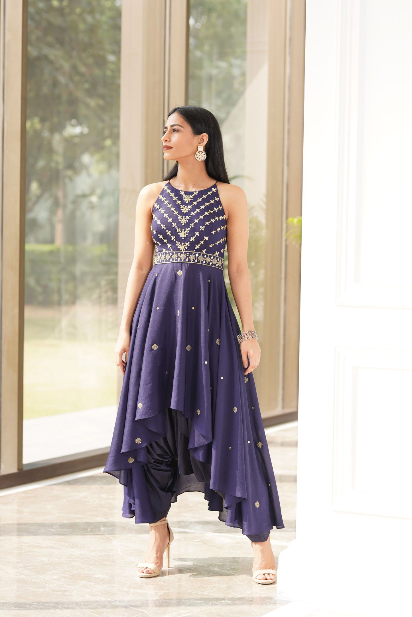 Blue Isla kurta dhoti set