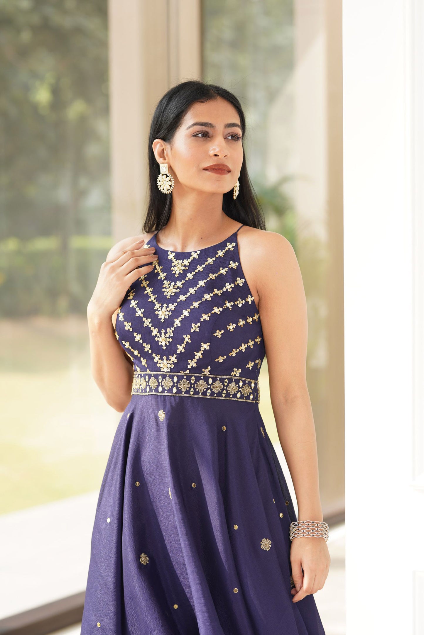 Blue Isla kurta dhoti set