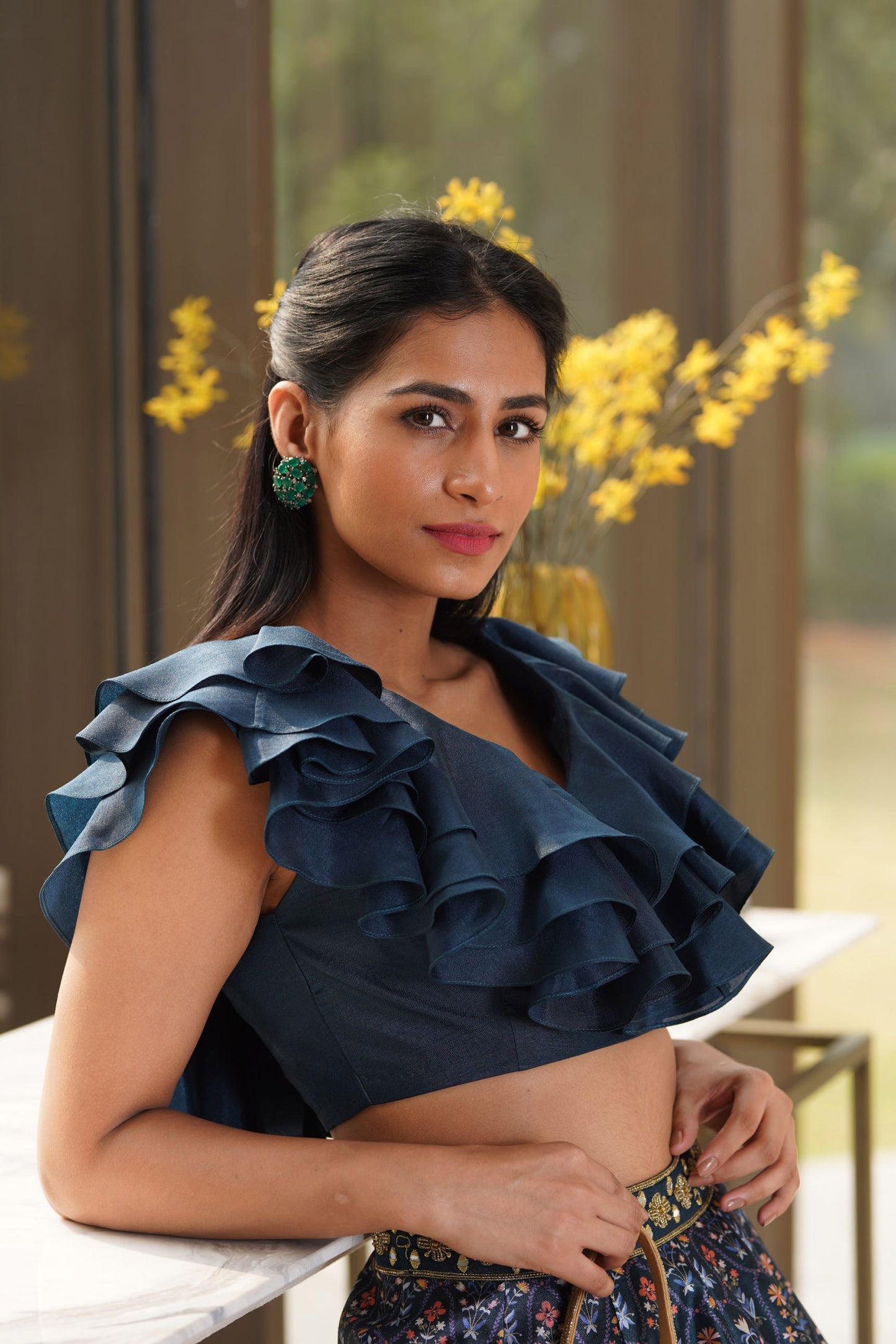 Teal Imara lehenga set