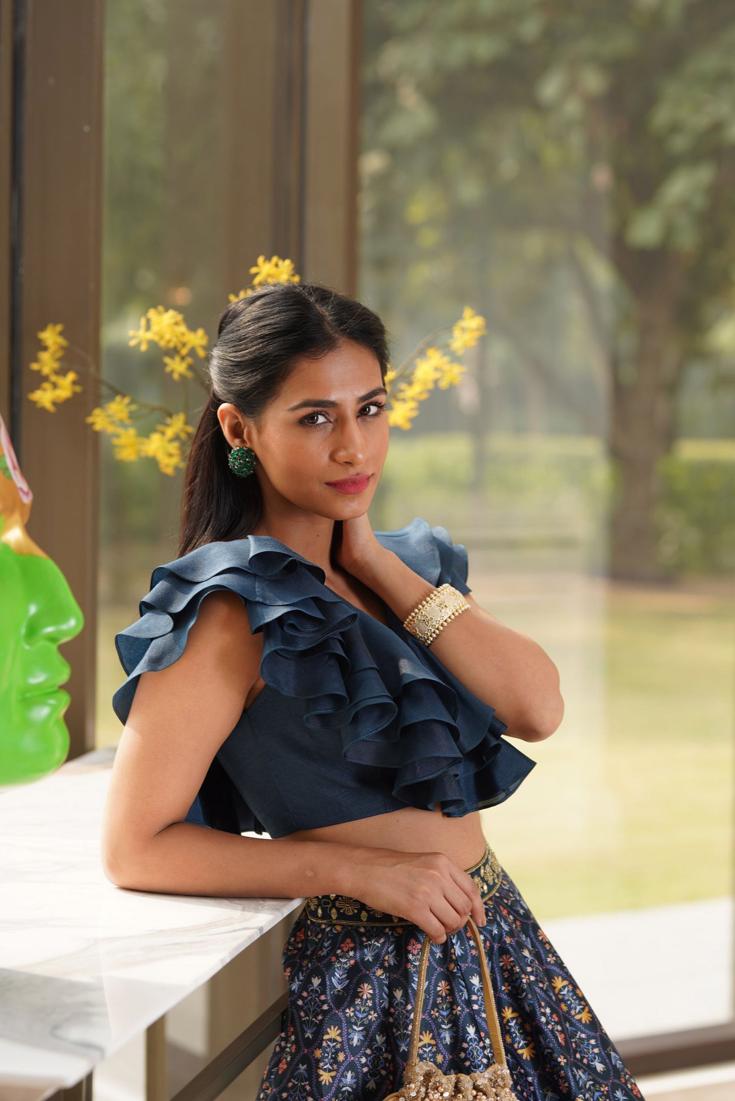 Teal Imara lehenga set