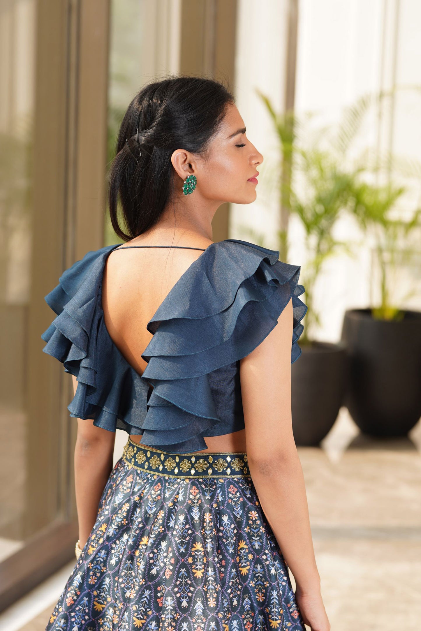 Teal Imara lehenga set