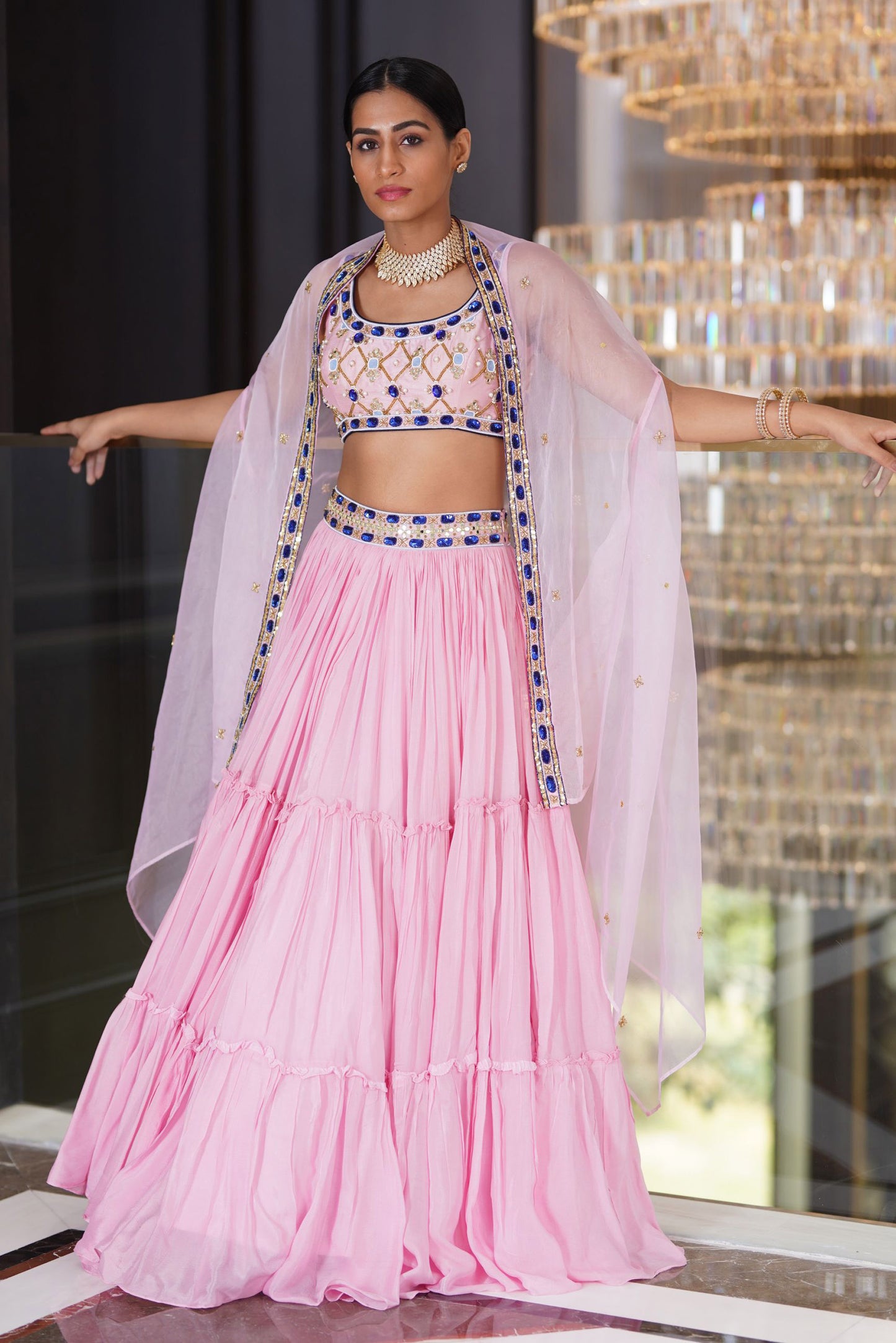 Pink Reana lehenga set