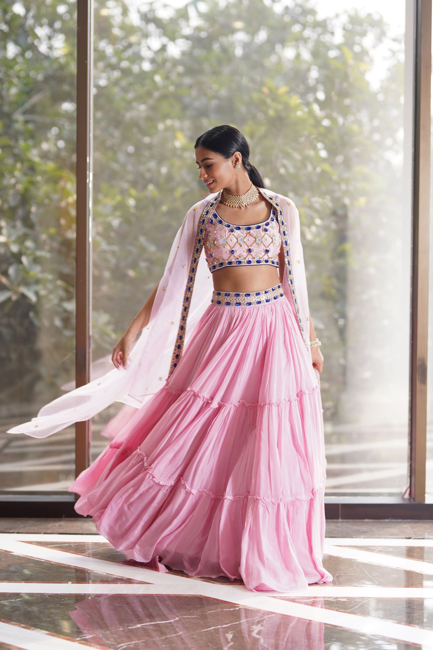 Pink Reana lehenga set