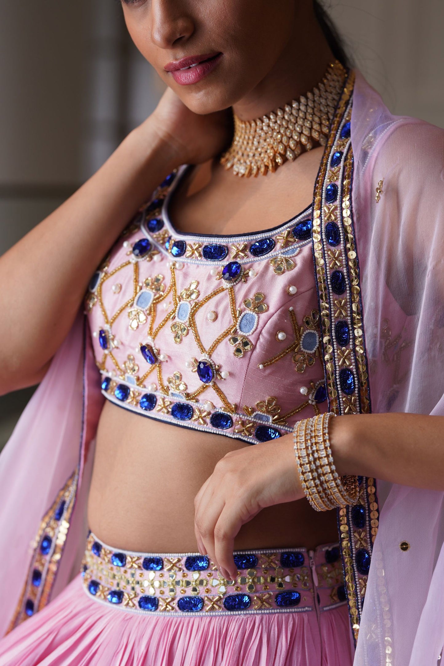 Pink Reana lehenga set