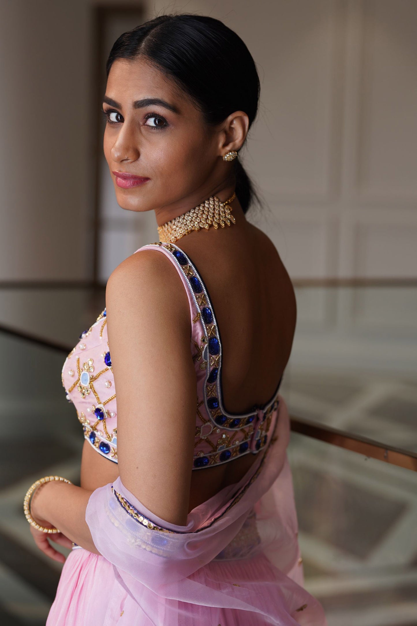 Pink Reana lehenga set