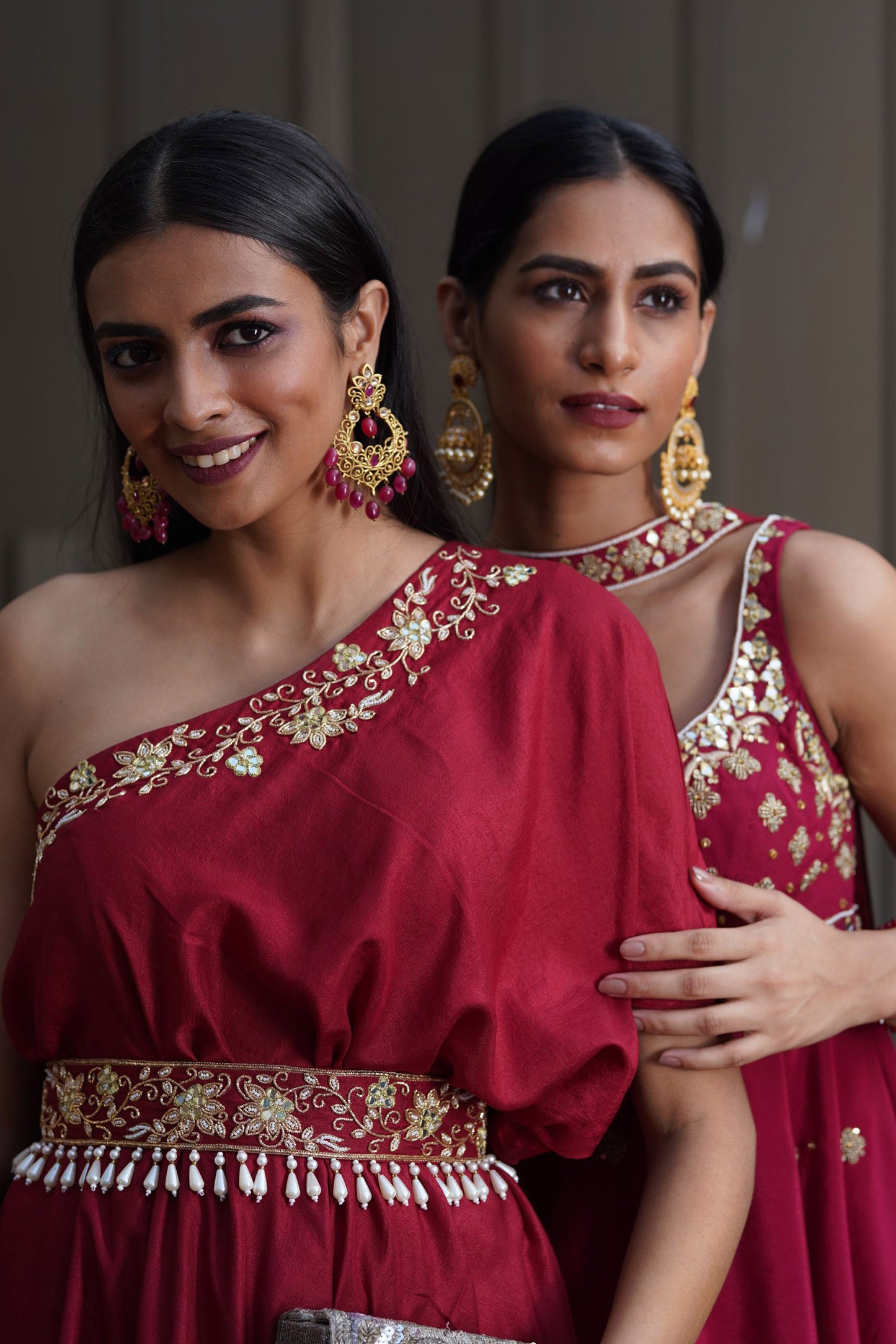 Maroon Aisha sharara set