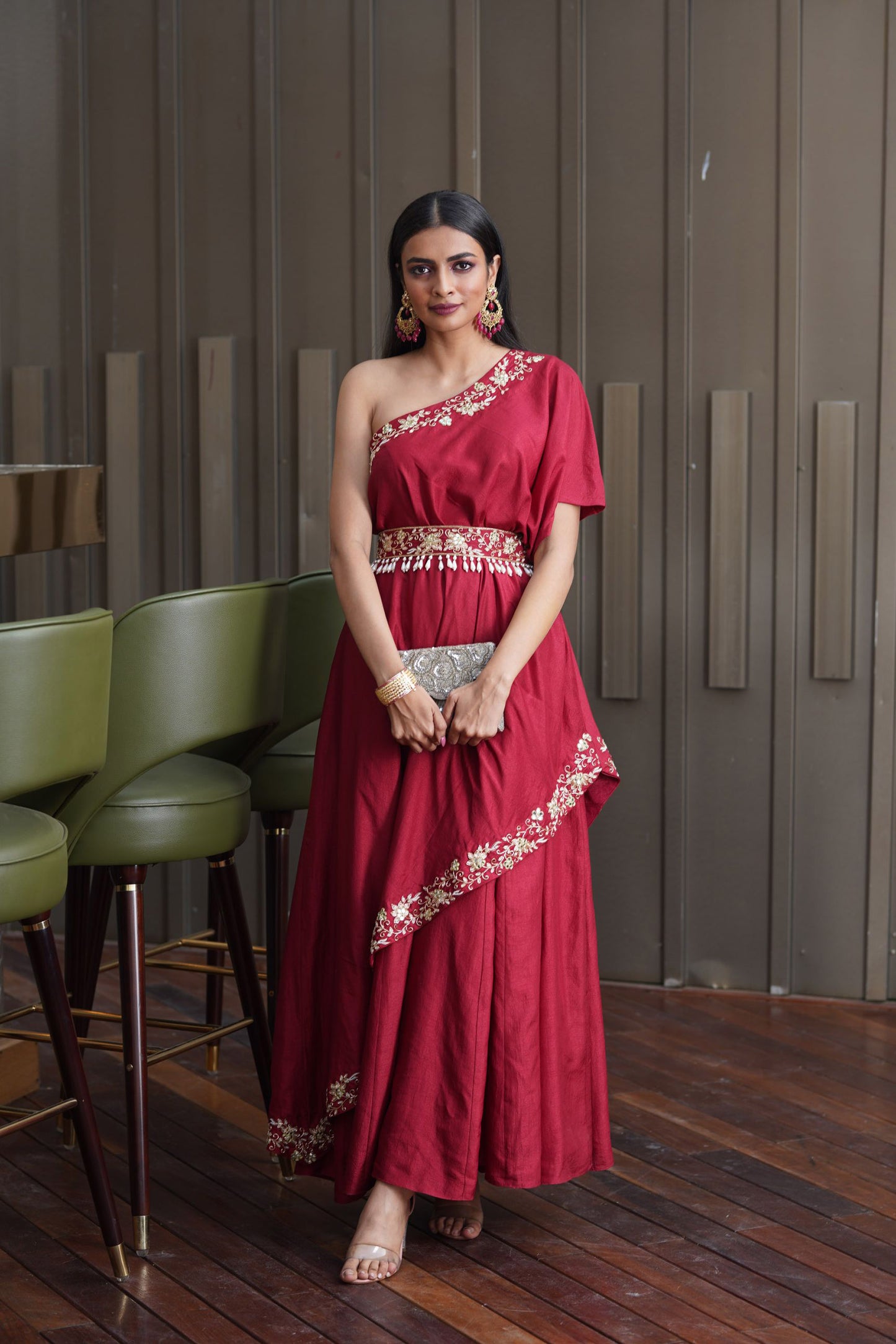 Maroon Amber gown