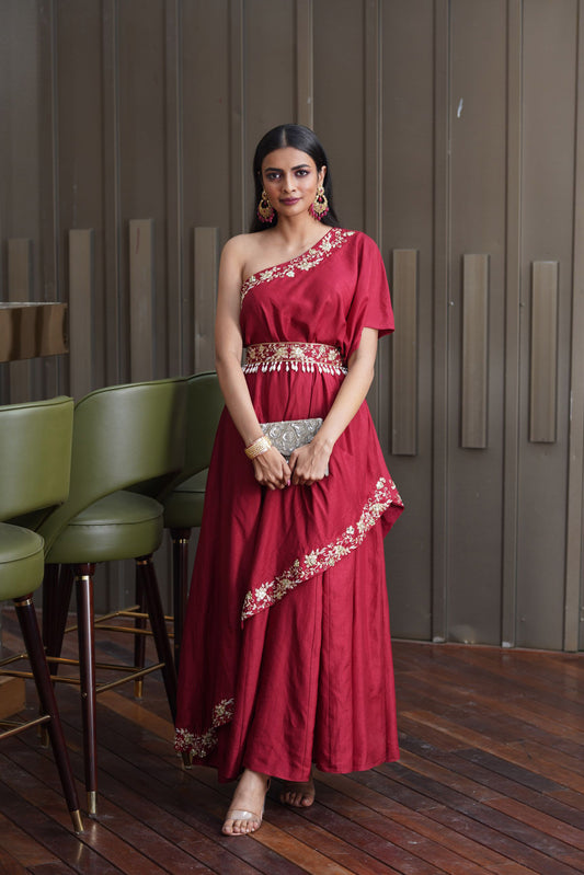Maroon Amber gown