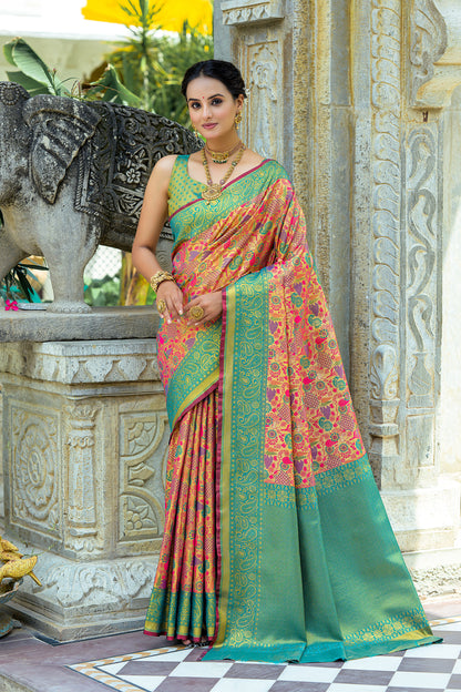 Rama Kanjivaram Zari Woven Artisan saree