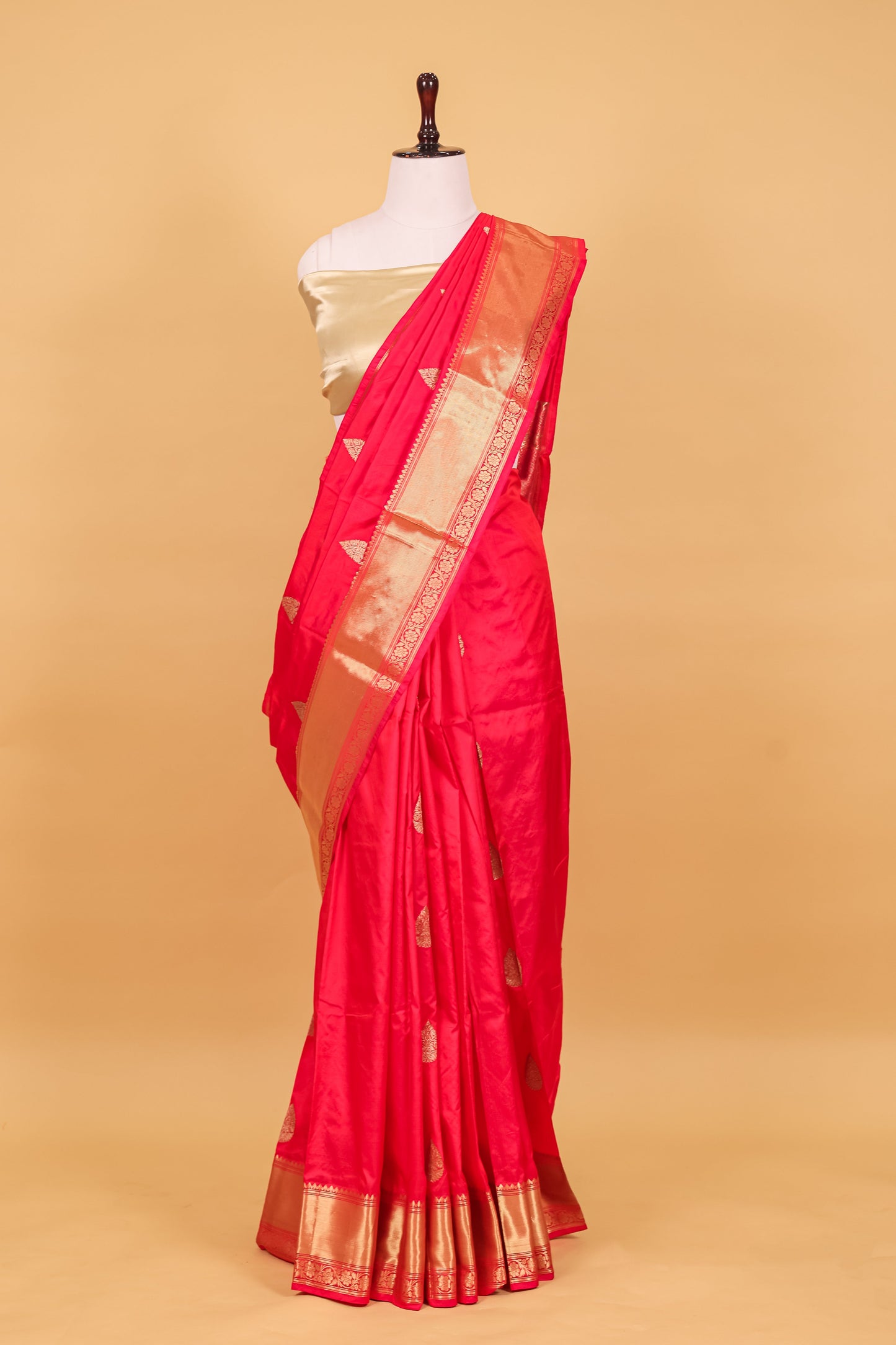 Rani Pink Katan Pure Silk Kadhwa Saree - Panaya