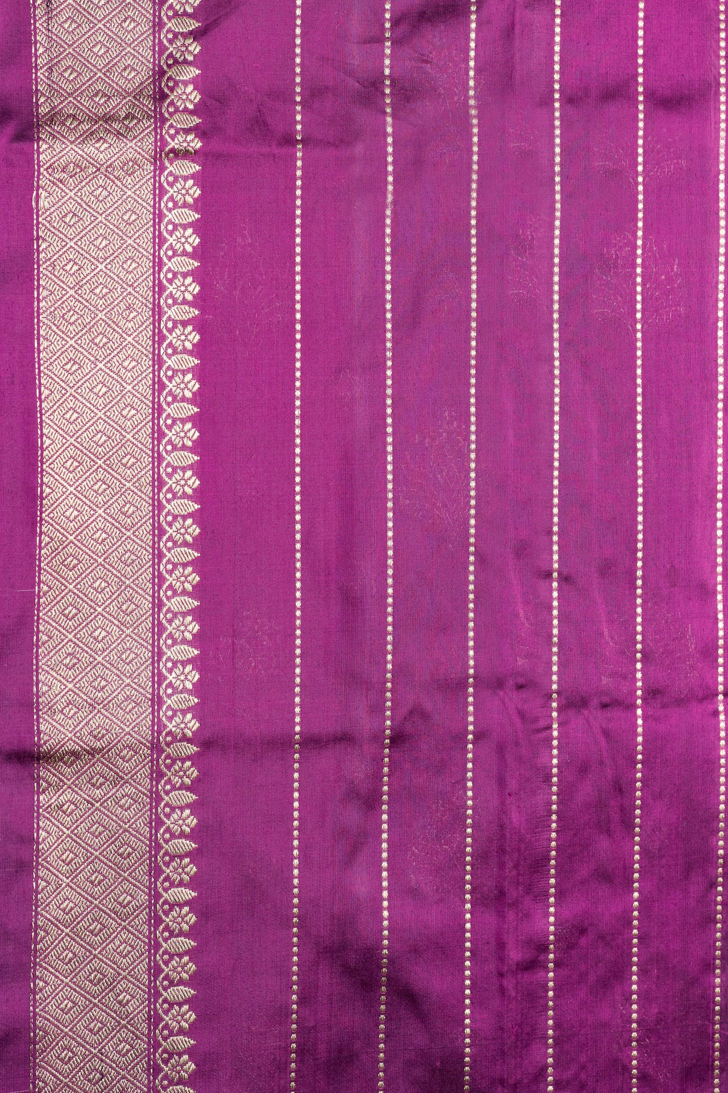 Purple Handwoven Kadwa Katan Silk Saree