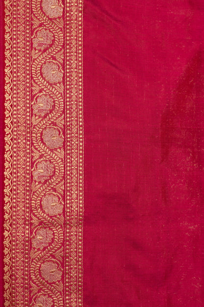 Pink Handwoven Kadwa Katan Silk Saree - Panaya
