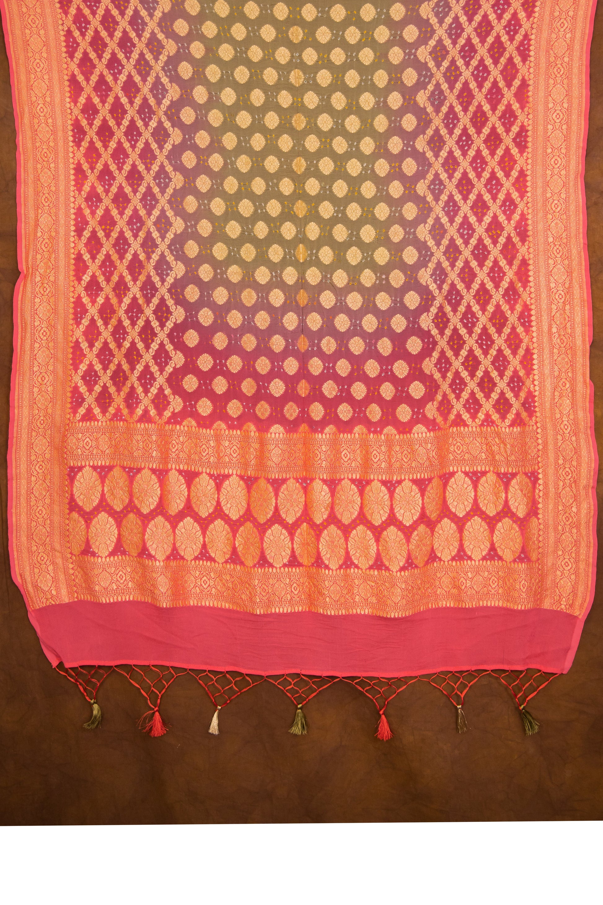 Sea Green Georgette Khaddi Pure Silk Dupatta - Panaya