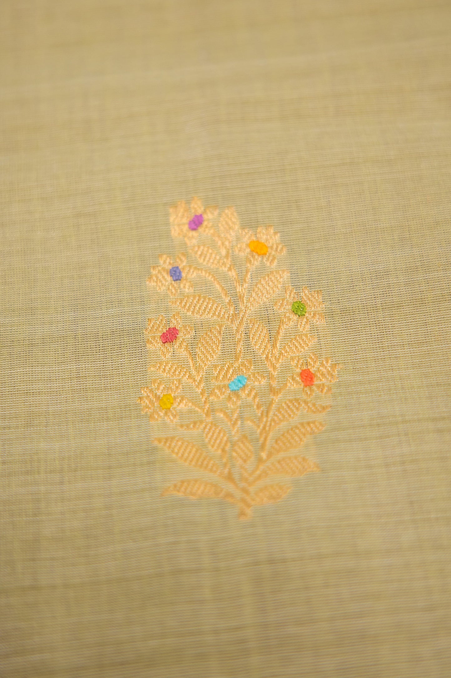 Pista Green Dupatta Silk by Cotton - Panaya