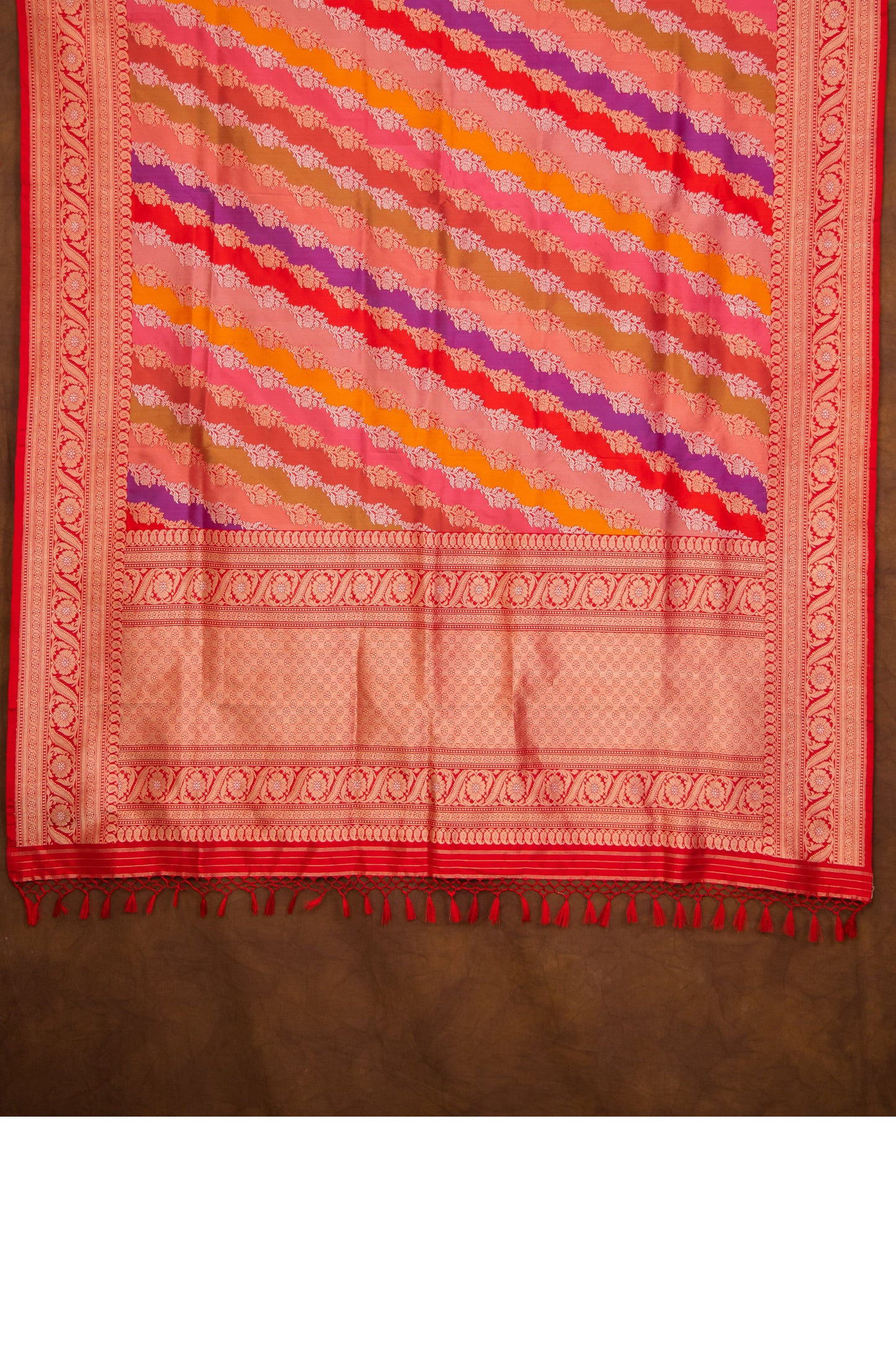 Multi Color Dupatta Katan Pure Silk - Panaya