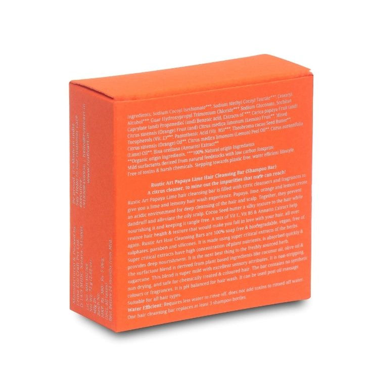 Papaya Lime Shampoo Bar | All Hair Types, Rustic Art