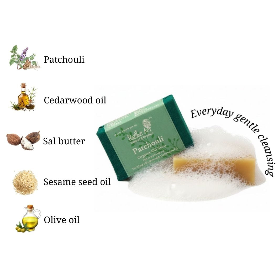 Patchouli Soap (100gm), Rustic Art