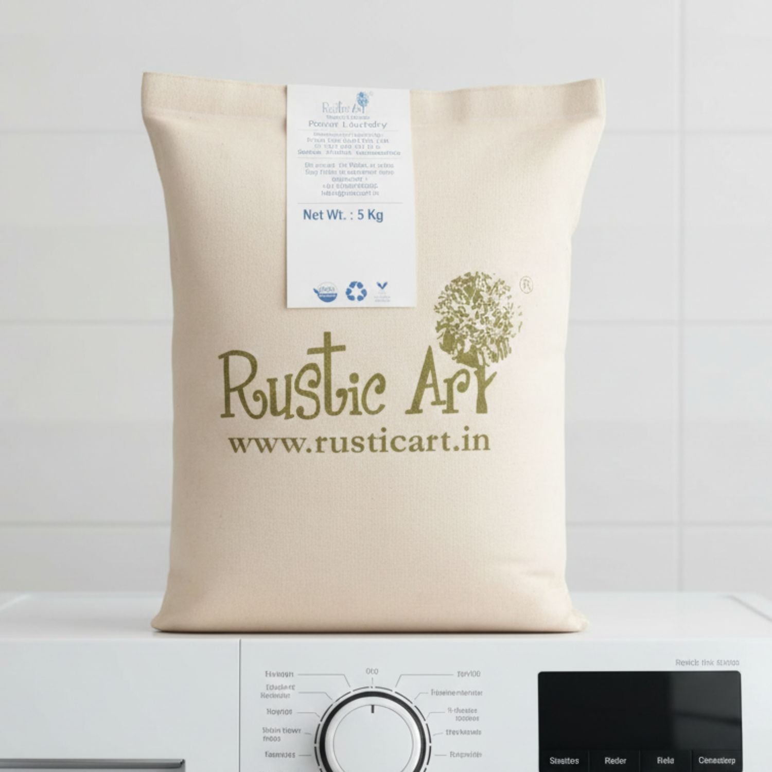 Power Laundry Detergent(5 kg) | Neem & Coconut Oil Soap | Biodegradable & Water Efficient, Rustic Home